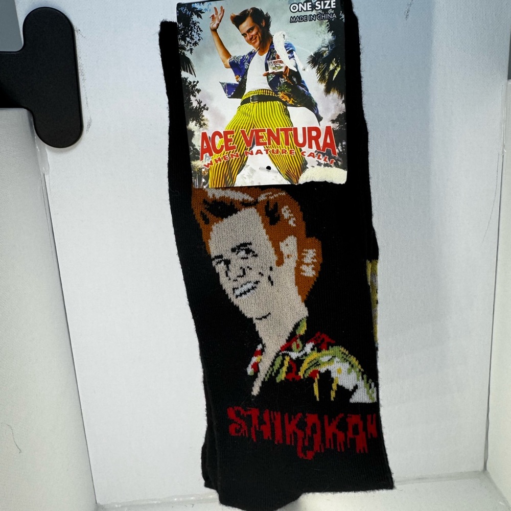 One Size One Pair Ace Ventura Socks Shoe‎ Size 7-12 Black